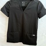 FIGS  Black V-Neck Scrub Top Photo 0