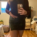 Joe Benbasset Faux Leather Skirt Photo 0