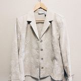 draper's & damon's Drapers And Damon’s Cream Flower Blazer Photo 0