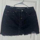 American Eagle Outfitters Black Jean Skirt Photo 0