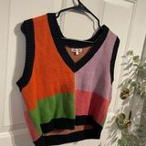 Stella Tweed Multicolor cropped sweater vest size large from Photo 0