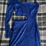 Windsor Blue Sequin Homecoming / Semi Dress Photo 0