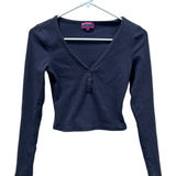 Edikted  Leah Blue  Henley Top size S Photo 0