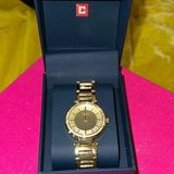 CHAPS NWT  Gold Tone w Crystals Watch Photo 0