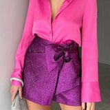 VICI Metallic Bow Tie Skort Photo 0