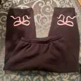 Edikted  Dark Grey wide leg sweatpants with pink bows Photo 0