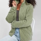 Wild Fable Quilted Olive Green Jacket Photo 0