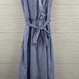 Fourteenth Place Blue White Crosshatch Dress Photo 0