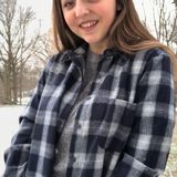 navy blue flannel Size M Photo 0