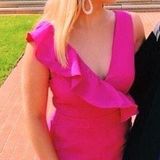 These Three Boutique Hot Pink Ruffle Romper  Photo 0