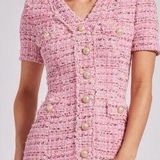 Generation Love Anne Tweed Mini Dress Pink Melange Classic Women’s Size XL Photo 0