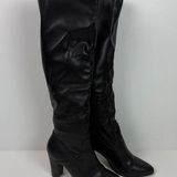 EXPRESS Stovepipe Knee High Black Point Toe Slouch Boots | Size 9 Photo 0