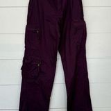 Pistola Women’s 30 Purple Bobbie Mid Rise Loose Straight Cargo Pants Photo 0