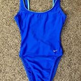 Nike  Swimsuit Womens 8 Used Blue One Piece Photo 0