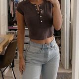Urban Outfitters Brown Crop Top Photo 0