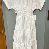 Anthropologie Somerset white tiered maxi dress size S Photo 0
