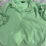 PaperMoon Oversized Neon Button up Sweatshirt  Photo 0