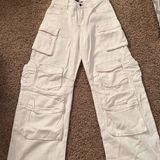 LIONESS White  denim cargo pants with a relaxed fit. New with tags #cargopants #trendy #cute #summer #style Photo 0