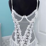 Angelic White Fairy Core Lace Corset Size S Photo 0