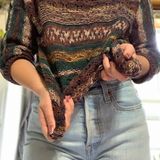 Multicolor Knit Sweater Multiple Size M Photo 0