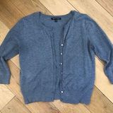 Cable & Gauge Button-Up 3/4 Sleeve Cardigan Grey Medium Photo 0