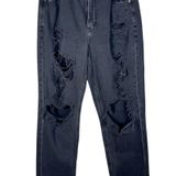 American Eagle Distressed High Rise Booty Rip Mom Jeans Relaxed Fit 14 Reg Photo 0