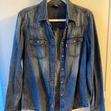 Dickies  Blue Jean Button Down Shirt Photo 0