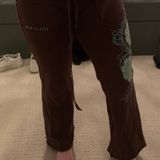 Pink Lotus 2000  Brown Low Rise Flare Pants  Photo 0