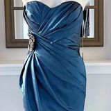 36.5 Enzoani Strapless Cocktail Mini Dress Sweetheart Neckline Size 6 New w/Tag $ Photo 0