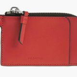 ALLSAINTS Remy Leather Wallet Card Holder GALA RED Photo 0
