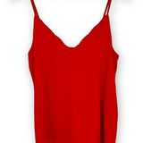 Socialite V-Neck Cami Tank Top Blouse Red Tomato Adjustable Straps Size M NWT Photo 0
