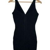 Kardashian Kollection New  Dress Womens S Bandage Mesh V Neck Bodycon Club Black Photo 0