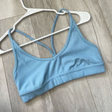 Alo Yoga Alo Sports Bra blissful ribbed racerback womens Blue (small) workout gym sport Photo 0