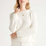 Quince  100% Organic Cotton Fisherman Crew Sweater Photo 0