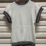 Mod Boutique White Cap Sleeve Sweater Photo 0