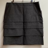 Larry Levine Lifestyle Attitude Brown Denim Skirt Photo 0