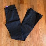 Edikted  Luna Faux Leather Flare Jeans Photo 0