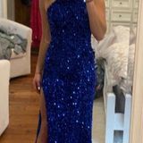 Prom Dress Blue Size 4 Photo 0