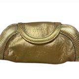 Versace parfumes metallic Gold Clutch Photo 0