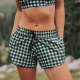 ALBION FIT  Agnes Gingham Print Sprinter Shorts Size Small Photo 0