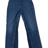 Everlane The Cheeky Bootcut Contrast Crop Jeans Raw Hem Size 27 Blue High Rise Photo 0