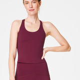 Spanx  Get Moving Contour Crossback Shelf Tank Burgundy   Photo 0