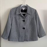 JM Collection Black White Tweed Jacket Photo 0