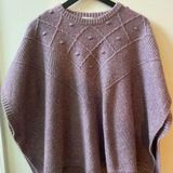 Loft sleeveless poncho style sweater, lavender, size medium/large Photo 0