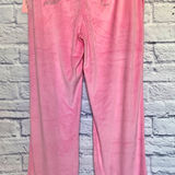 Juicy Couture Pink Velvet Fleece Pants with Rhinestone Detail Y2K Size SMALL Photo 0