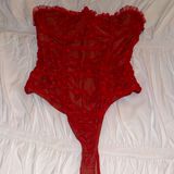 Majorelle Strapless Red Bodysuit Photo 0