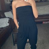 Francesca's Forever 21 Black Strapless Jumpsuit Photo 0