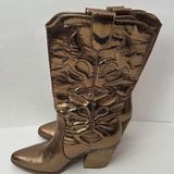 Michael Shannon Michael By  Faith Bronze Metallic Western Boots Photo 0