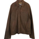 wilson's leather 80s Vintage  Brown Leather Jacket Men's Medium Motorcycle Jacket Photo 0