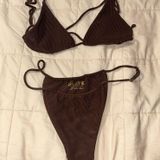 Skatie Bikini Set Ribbed brown Photo 0